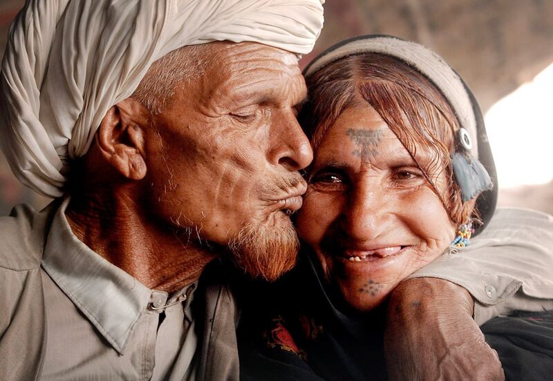 An example of the photography of Richard Mills: Zahir Khan (84) his wife, 60-year-old Bibi Zorak, in the nomadic Kuchi village of Tajak, near Kandahar in southern Afghanistan. Photograph: Richard Mills/Times Newspapers Ltd