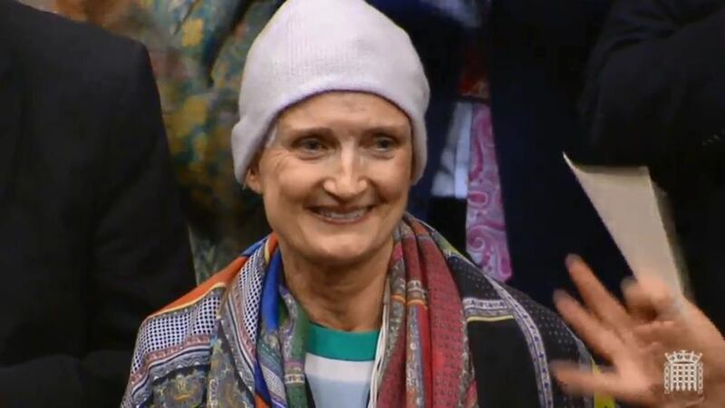 Standing ovation: Tessa Jowell after speaking about her fight with cancer in the House of Lords in January this year. Photograph: Handout/AFP/Getty