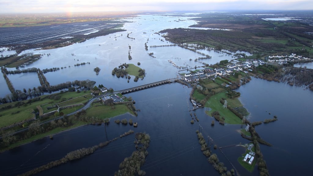 Flooded fields at Shannonbridge in County Offaly on Thursday, December 10th, 2015. Photograph: Niall Carson/PA Wire