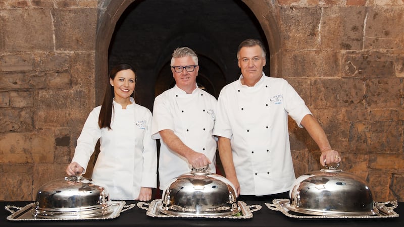 Fulvio with her Lords & Ladles co-presenters Paul Flynn and Derry Clarke.