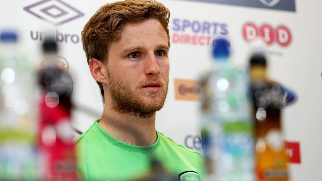 Eunan O’Kane: admits he is unlikely to start the Austria game but hopes he has done enough after coming on against Iceland and Mexico to get another look in. Photograph:Tommy Dickson/Inpho