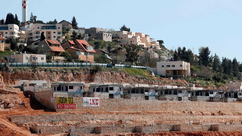 Houses under construction in the Jewish settlement of Shilo in the occupied West Bank. The settlement has been approved by the Israeli government. Photograph: Thomas Coex/AFP/Getty Images