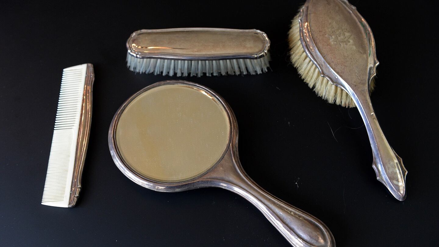 Lindsey Holmes’ grandmother’s brush and mirror set. Photograph: Eric Luke