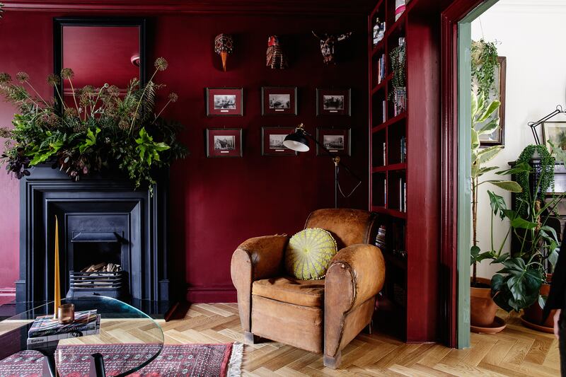 A cherished 1940s club chair from France which was a 40th birthday gift provides the perfect perch for reading