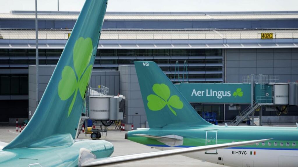 Aer Lingus said its passenger numbers fell slightly in January. Photograph: Aidan Crawley/Bloomberg