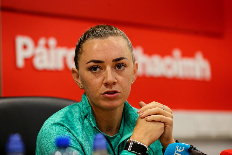Katie McCabe says Ireland must be better than they were in last Friday's victory against Turkey. Photograph: Ryan Byrne/Inpho