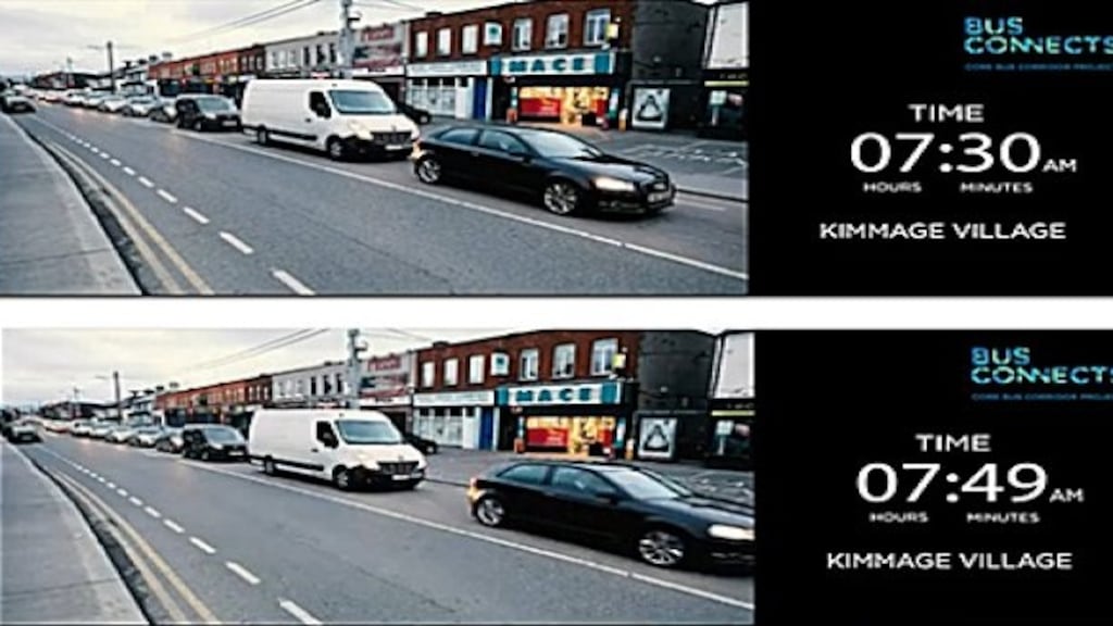 The time-lapse online videos claiming to show chronic tailbacks, posted on the official BusConnects Twitter account, were taken down over the May bank holiday weekend.