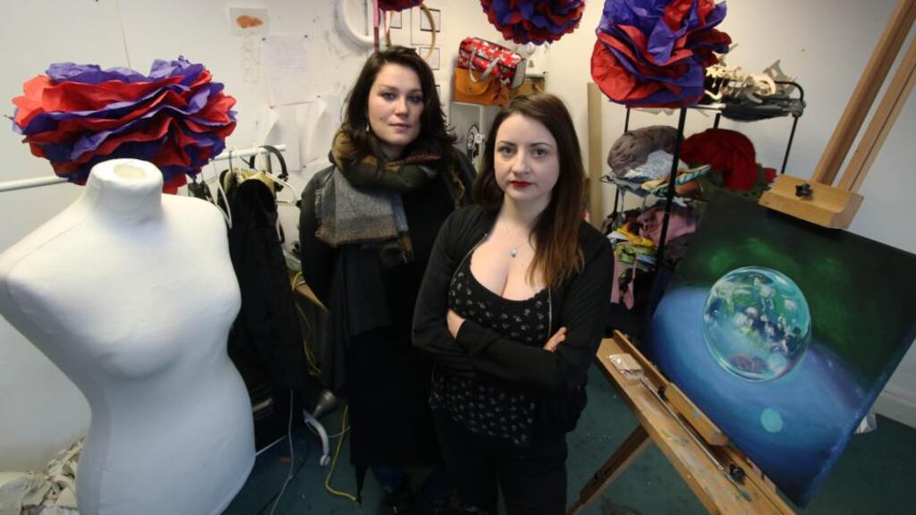 Creative hub: Laura Dovn and Grace McEvoy of Block T in Dublin. Photograph: Nick Bradshaw
