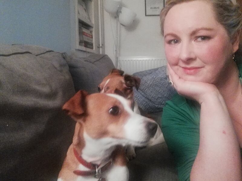 Hailey Kierse with her dog Scooby