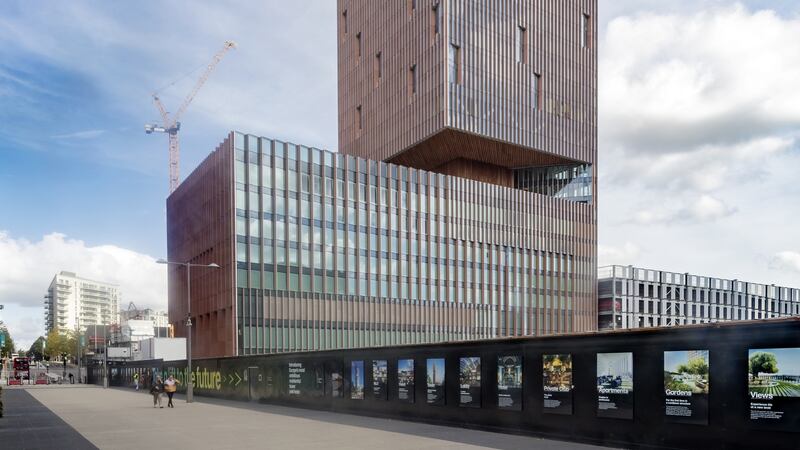 A computer generated image of the Manhattan Loft Gardens skyscraper in Stratford, east London. Allegra restaurant is on the seventh floor, with extensive outdoor spaces.