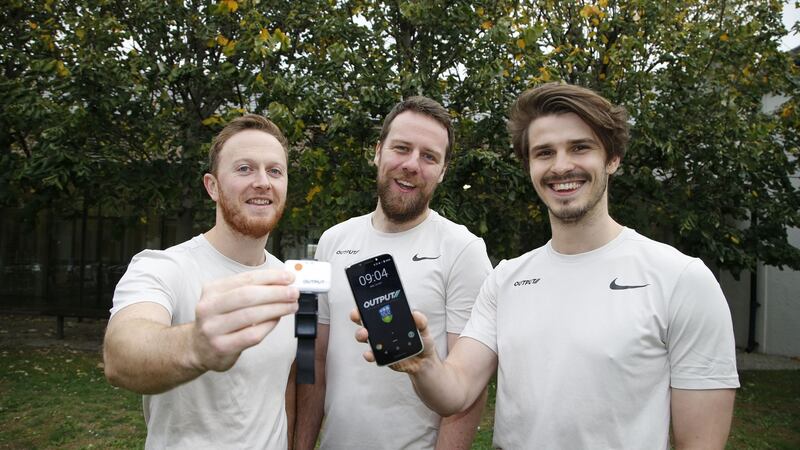 From left, Dr Martin O’Reilly, Dr Darragh Whelan and Julien Eberle, the founders of Output Sports.