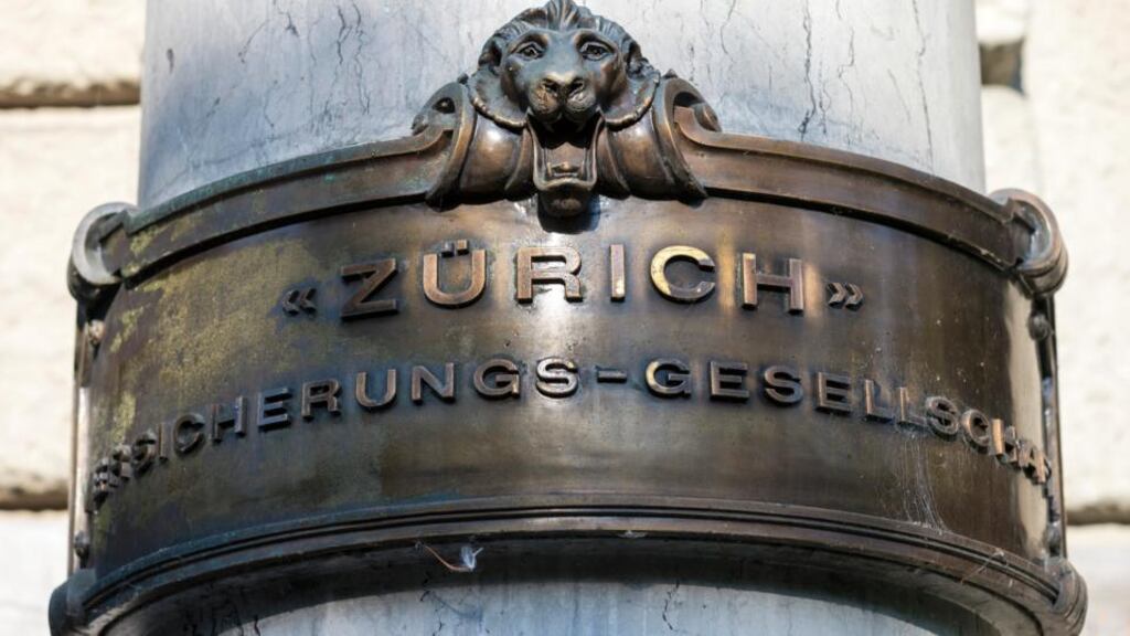 Pillar outside Zurich Insurance Group AG’s headquarters in  Switzerland. Photographer: Alessandro Della Bella/Bloomberg