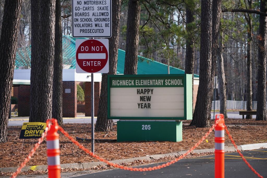Abigail Zwerner (25) was 'shot purposely' in front of other students at Richneck Elementary School earlier this month, her lawyer said. Photograph: Jay Paul/Getty Images