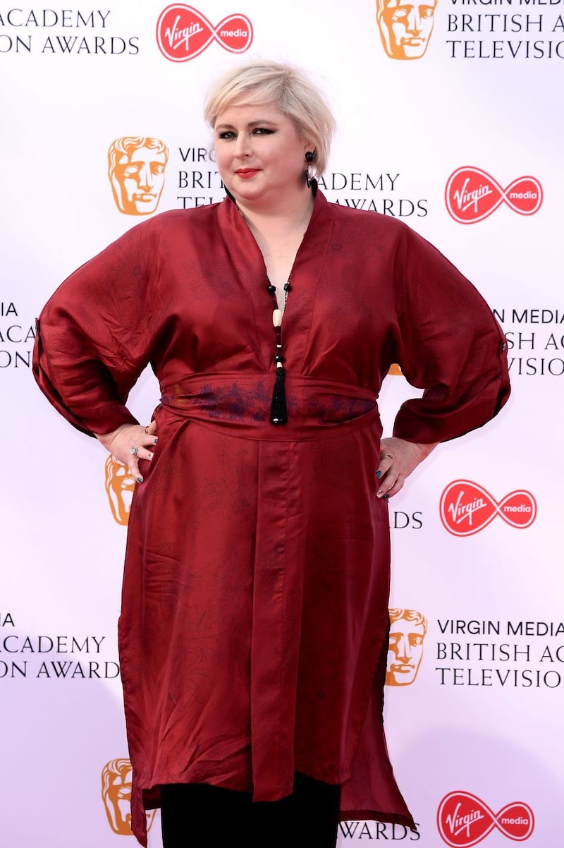 Derry Girl’s actor and activist Siobhan McSweeney, wearing a kimono by Sara O’Neill’s brand Éadach. Photograph:Getty Images