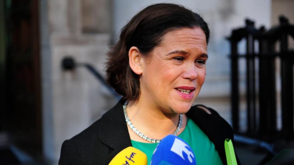 Sinn Féin vice-president Mary Lou McDonald: ‘The British and its military forces actively colluded with unionist paramilitaries to cause the deaths of many hundreds of people in the conflict.’ Photograph: Aidan Crawley