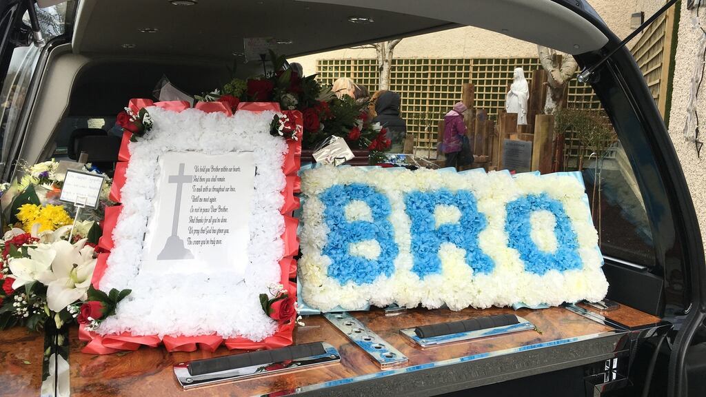 The funeral of Reece Cullen (17) from Jobstown, Co Dublin took place Wednesday morning at the Church of St Martin de Porres, Old Bawn, Tallaght. Photograph: Peter Murtagh