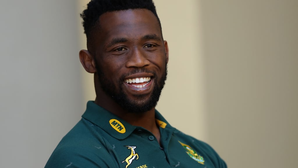 Siya Kolisi, who will lead the Springboks against England at Ellis Park: “Obviously I have an idea of how big it is, but I’m just trying to focus on the main thing and that’s playing well.” Photograph: David Rogers/Getty Images