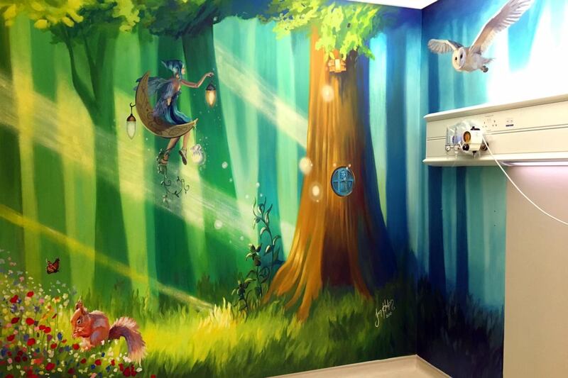 Children’s hospital fairy mural by Fran Halpin