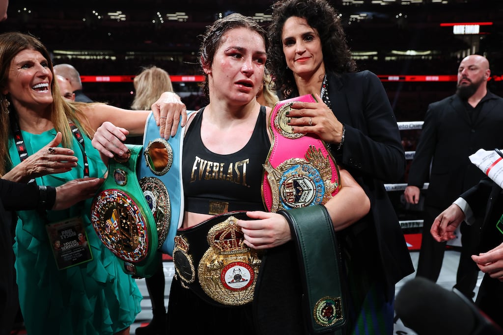 Katie Taylor beat Amanda Serrano by unanimous decision. Photograph: Sarah Stier/Getty Images