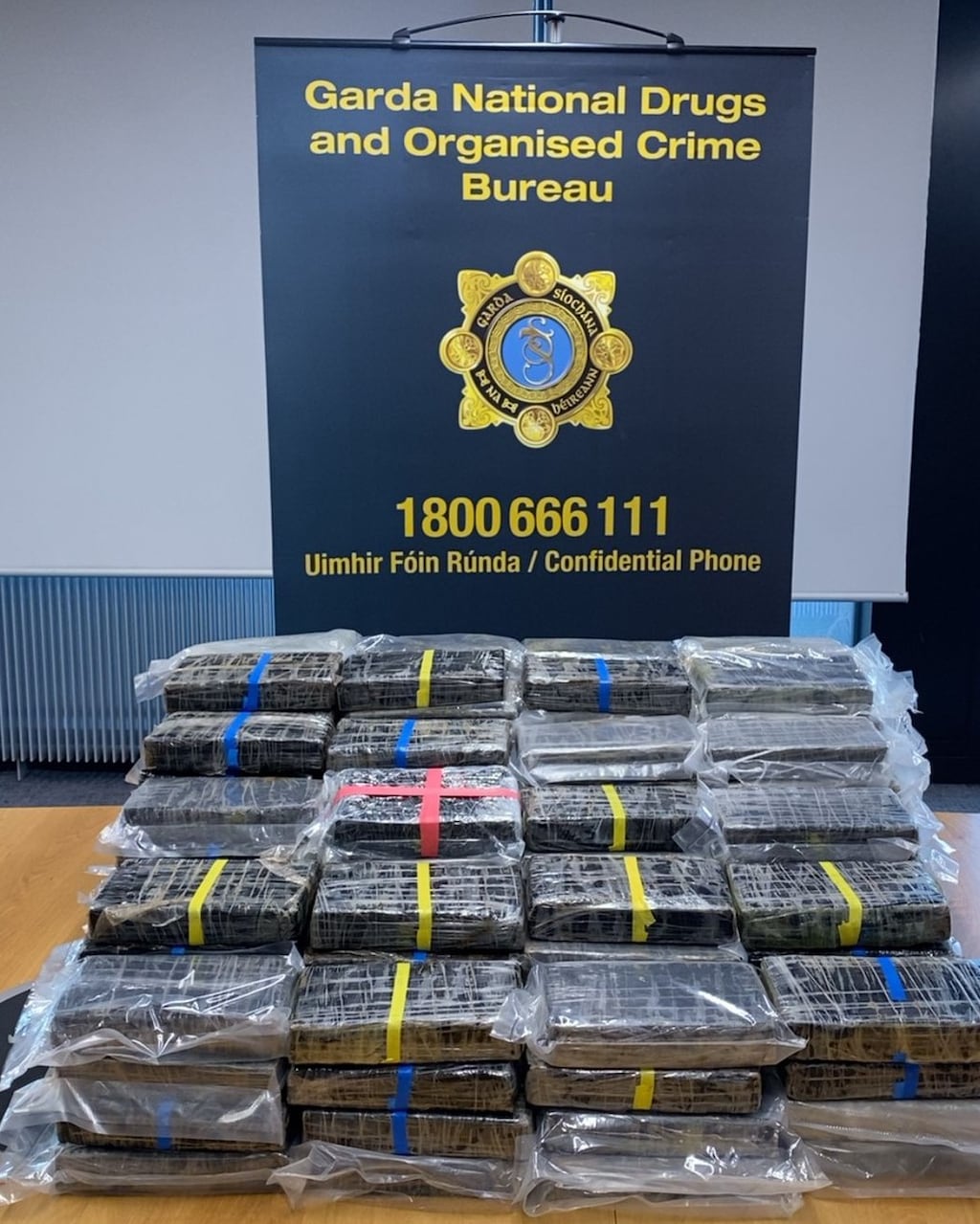 Part of the 152kg haul of cocaine discovered hidden in a lorry in Co Kilkenny on Tuesday. Photograph: An Garda Síochána/PA Wire