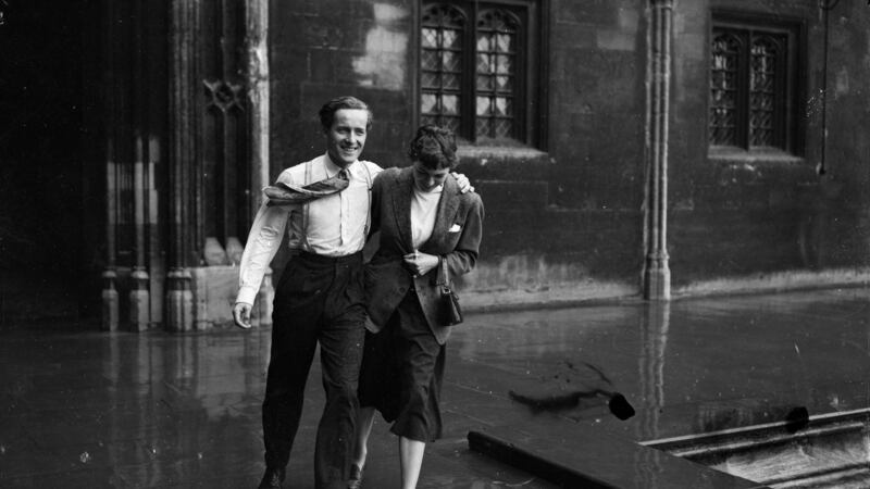 Desmond Guinness and Princess Marie Gabrielle von Urach Wurttemberg at the rehearsal for their wedding in 1954. Photograph: JR Watkins/ Express/ Getty Images