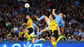 Erling Haaland’s winner against Dortmund reminiscent of Cruyff, says Guardiola