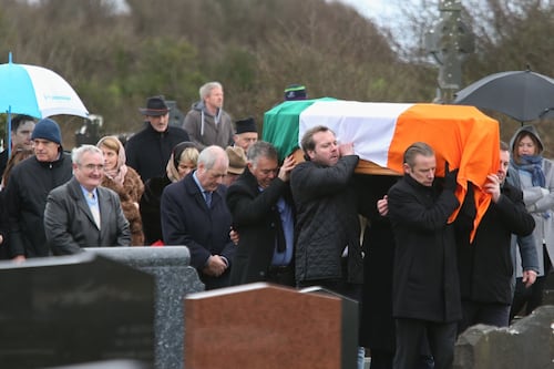 Former taoisigh among mourners at PJ Mara’s burial