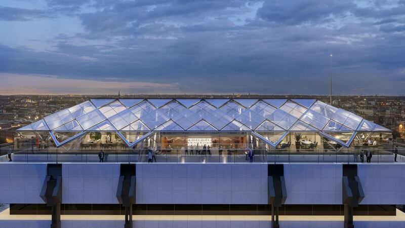 The building will have a glazed rooftop dining area.