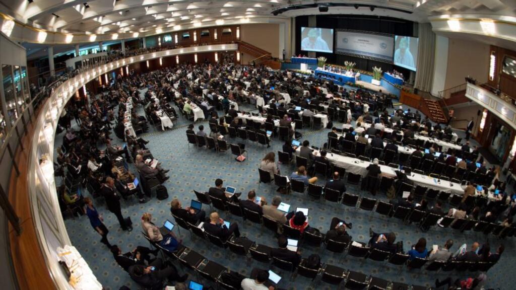 International government officials from 170 countries take part in the UN climate convention in Bonn, Germany. Photograph: Matthias Balk/EPA