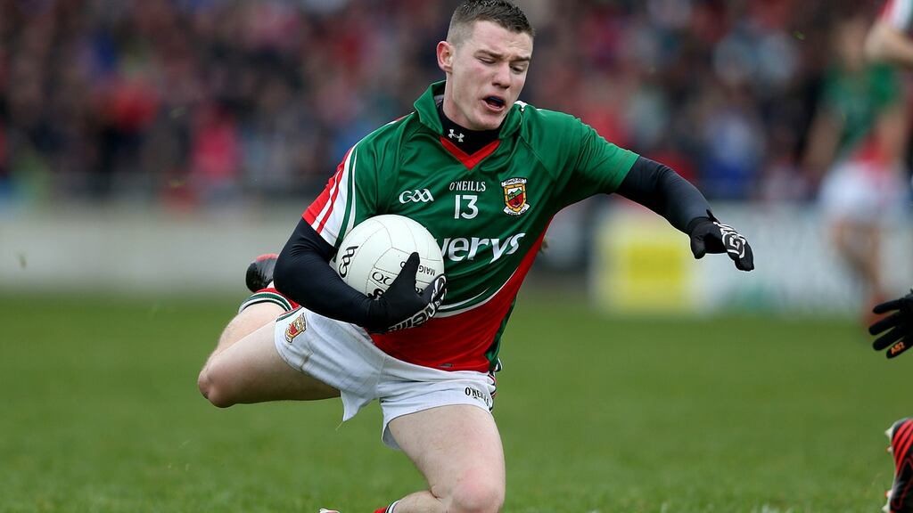 Mikey Sweeney replaces Lee Keegan in the Mayo side to meet Dublin in Castlebar on Saturday night. Photograph: Inpho