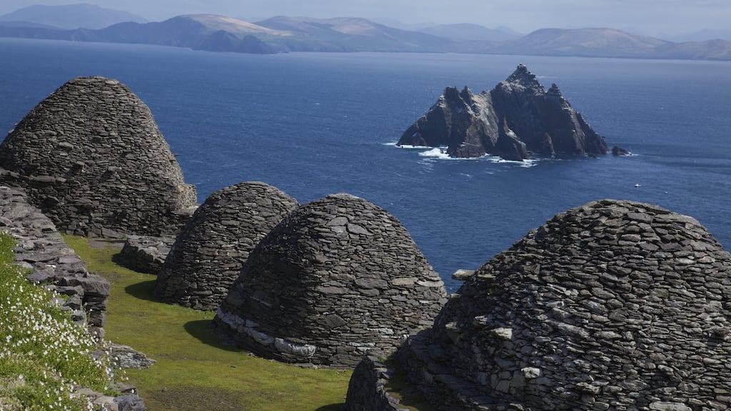 The monastic settlement on Skellig Michael off the coast of Co Kerry