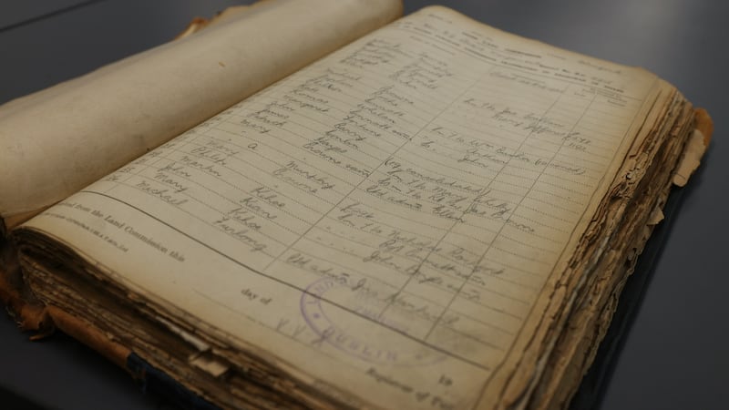 Minister for Agriculture Charlie McConalogue has backed moves to digitise about 200 handwritten volumes, which are the search aids for the 8 million to 12 million records the Land Commission holds, to create a searchable database. Photograph: Bryan O’Brien