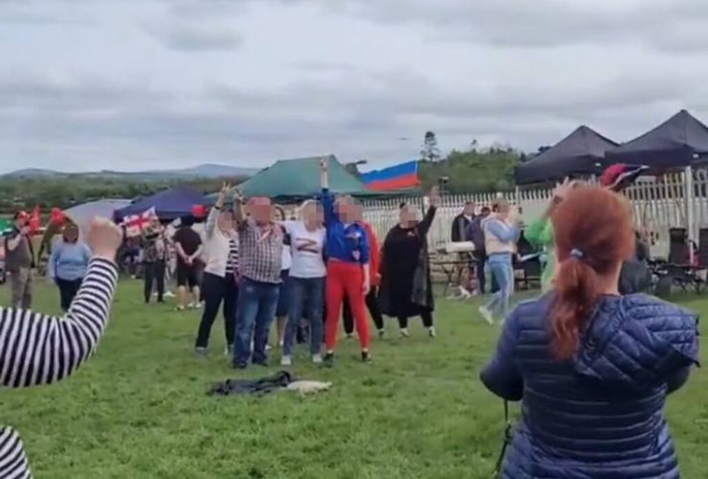 A video of the event circulating online appeared to show a participant with the 'Z' symbol of the Russian invasion