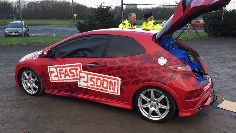 Police and Belfast council unveil road crash simulator