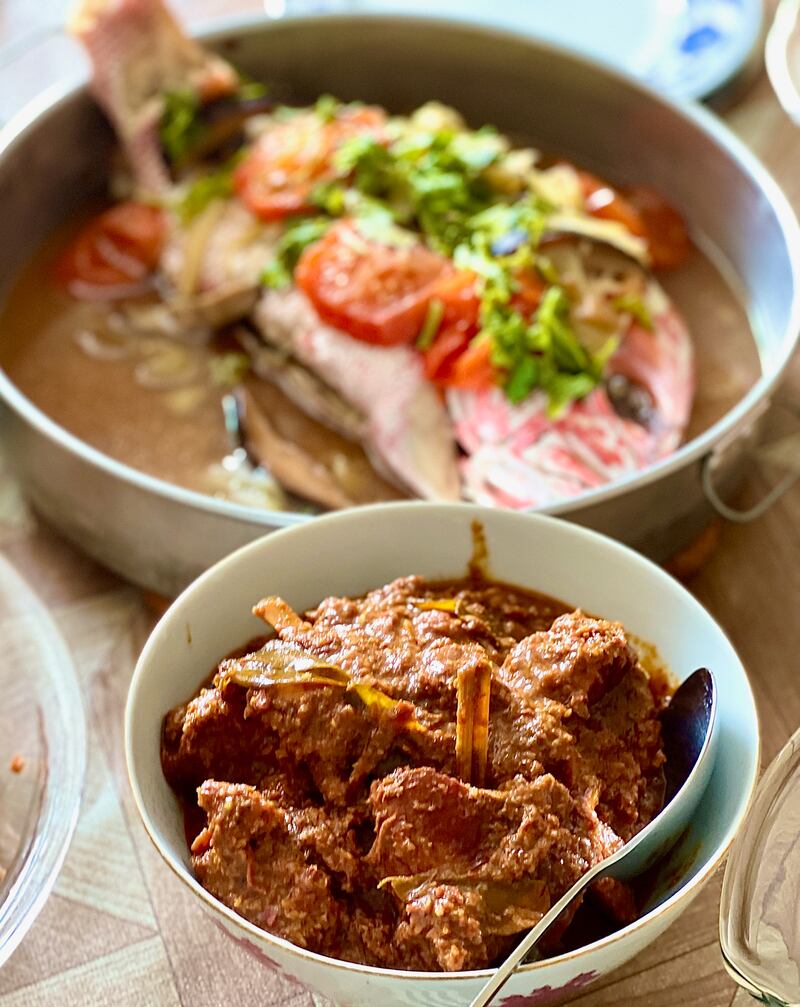 Red snapper and beef redang