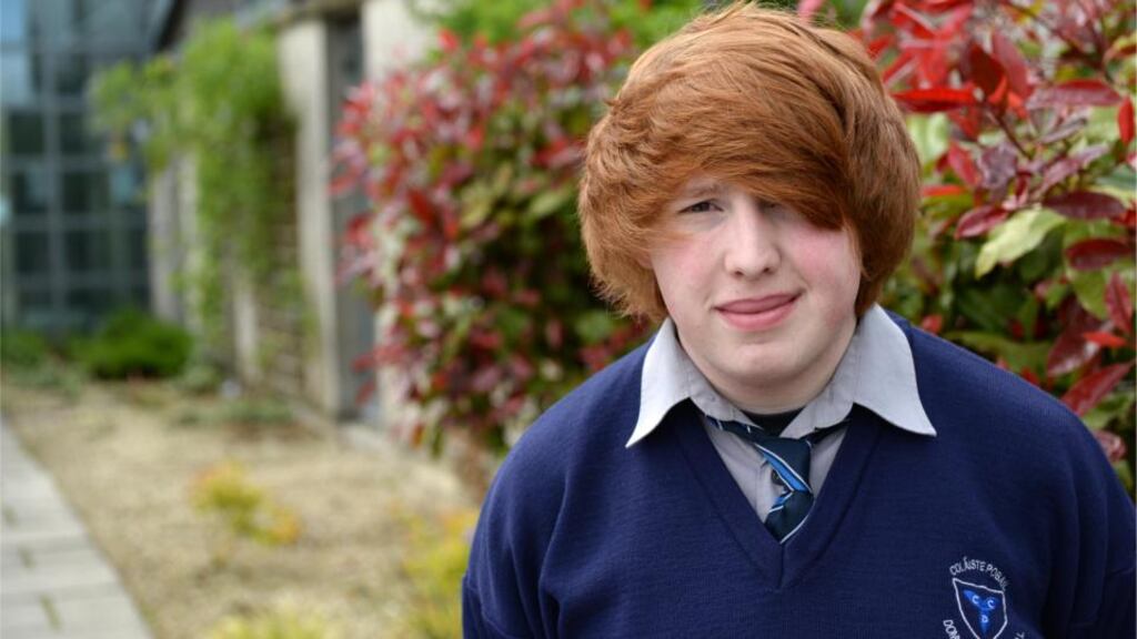 Aaron Gilmartin: ‘Despite what my mother would have you believe, my expertise at ‘League of Legends’ has helped me during these exams.’ Photograph: Dara Mac Dónaill