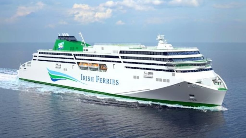 The new Irish Ferries ship, which cost €144m – a big boat that needs a big name – and the public is being asked to choose it