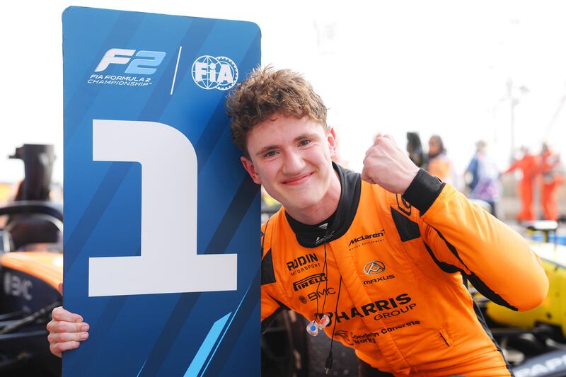 Alex Dunne knows where he wants to go. Photograph: Malcolm Griffiths/Formula 1/Formula Motorsport Limited via Getty Images