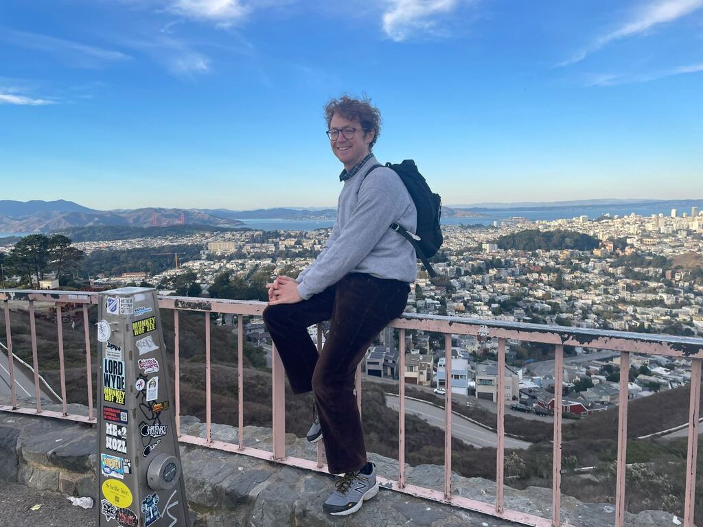 Stephen Stack in Berkeley, a city on the eastern shore of San Francisco Bay in California. 'Berkeley makes me wonder about mental health in Ireland.'