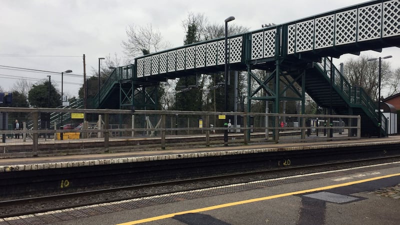 Barnt Green station, near Birmingham, where a woman died after being hit by a train in what emergency services called a “tragic accident”. Photograph: Richard Vernalls/PA Wire