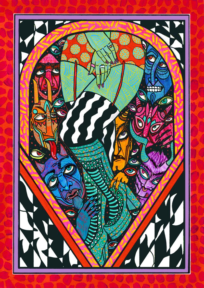 Caitlín/Caitilín (euphemism), translates to Kathleen. Tabhair aire de’d Chaitilín, means look after your Kathleen, advice given to a young woman in Connemara going out for the night. Artist: Kiki na Art