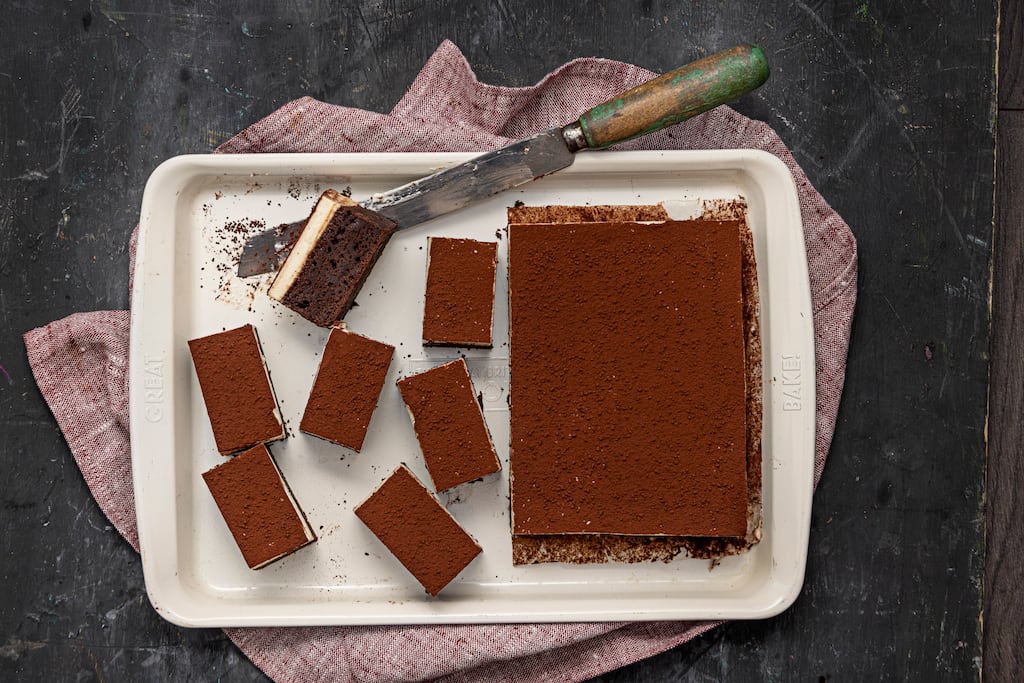 Tiramisu brownies recipes. Photograph: Harry Weir