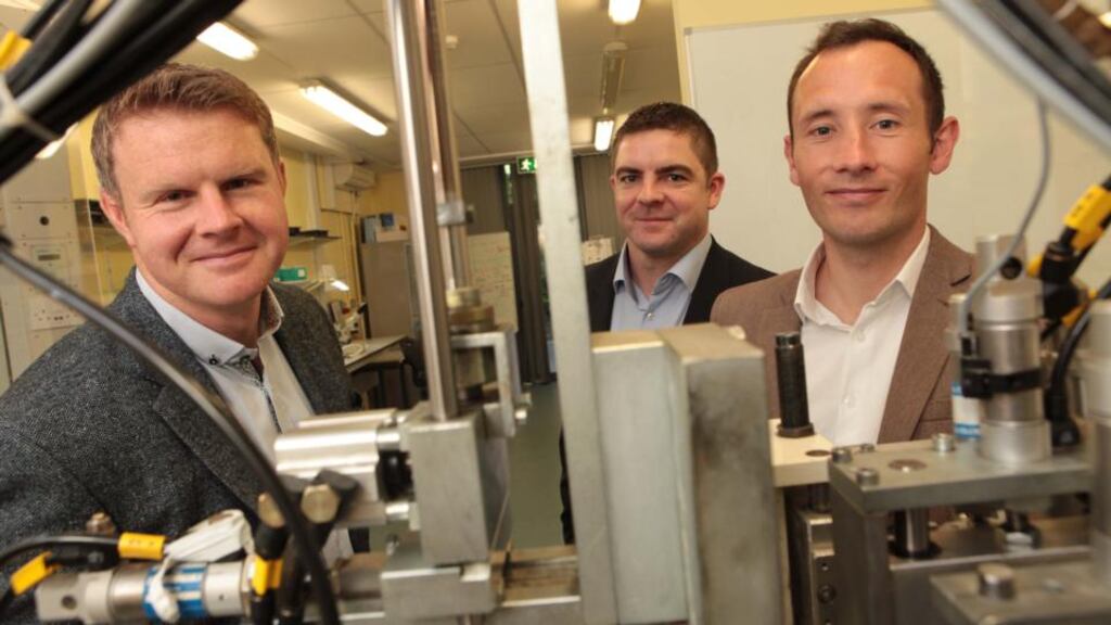 Embo Medical (from left) Wayne Allen, Colin Forde and Liam Mullins. The firm was voted “one-to watch” by the CorkBIC Venture Academy.