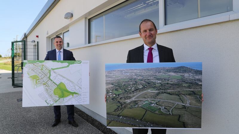 From left, Michael Hynes and Eddie Byrne of Quintain Ireland. Photograph: Nick Bradshaw/The Irish Times