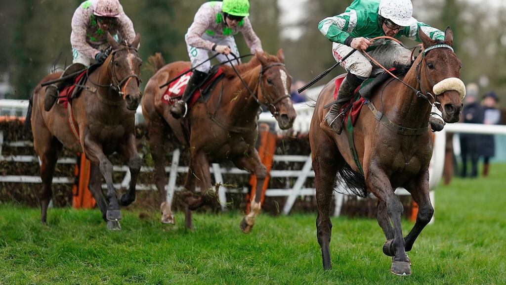 Presentin Percy (R) made a winning return to action at Gowran Park. Photograph: Alan Crowhurst/Getty