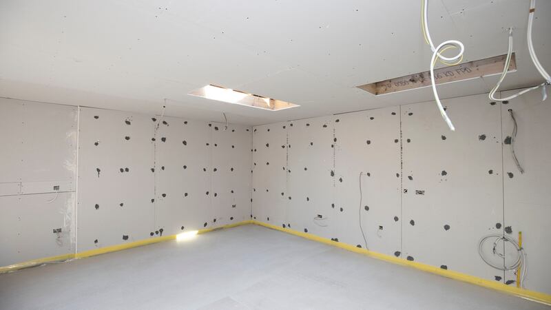 Some of the building work inside McGirr and Murphy’s house. Photograph: Tom Honan