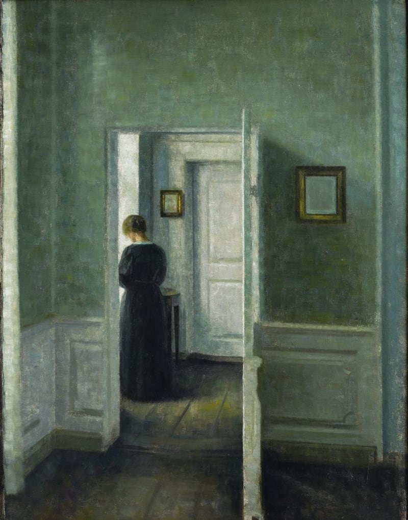 Interior With a Standing Woman (Ambassador John L Loeb Jr Danish Art Collection)
