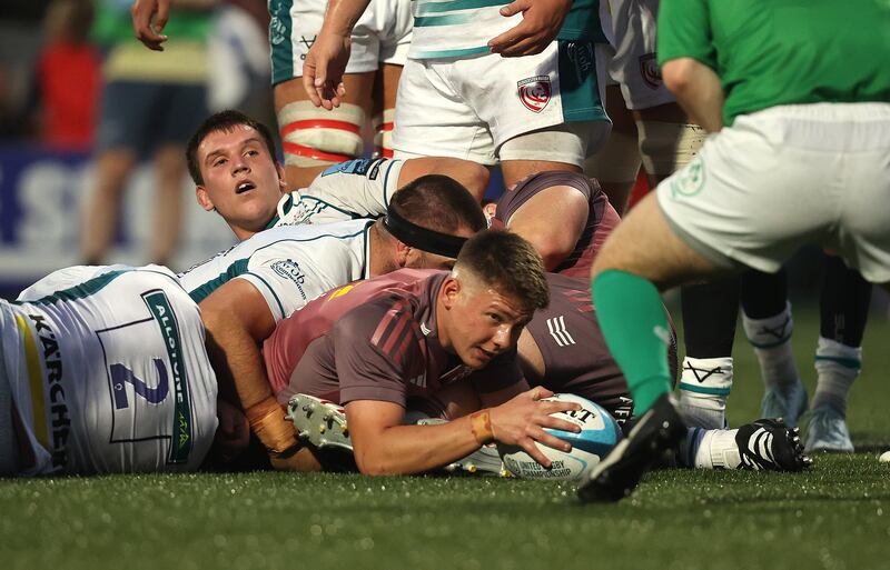 Academy scrumhalf Jack Oliver made his first start for Munster in their preseason game against Gloucester. Photograph: Bryan Keane/Inpho