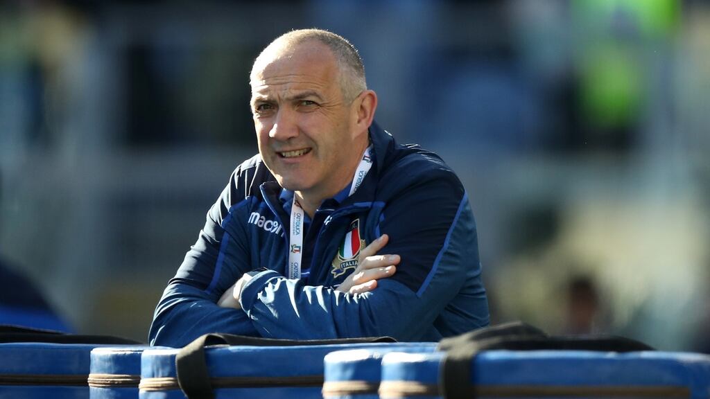 Italy head coach Conor O’Shea has backed proposals for a Nations Championship. Photograph: David Rogers/Getty Images