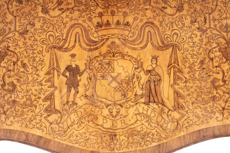 Outstanding marquetry on the Blessington Commode